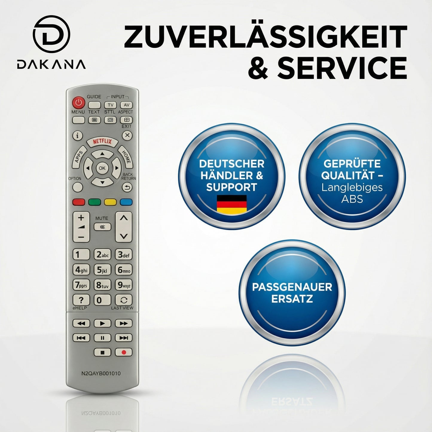 Dakana Fernbedienung für Panasonic N2QAYB001010