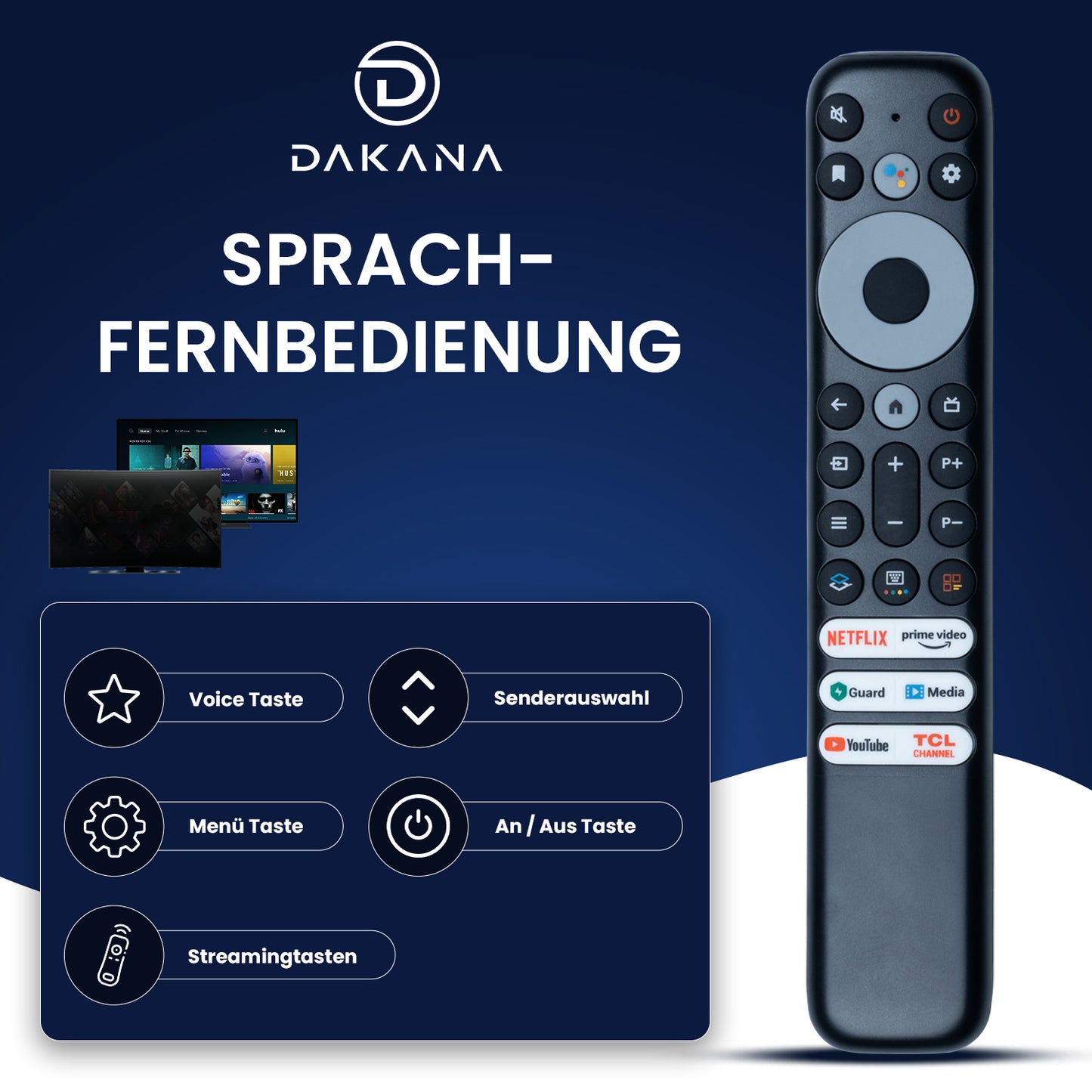 Dakana Fernbedienung für TCL RC902V